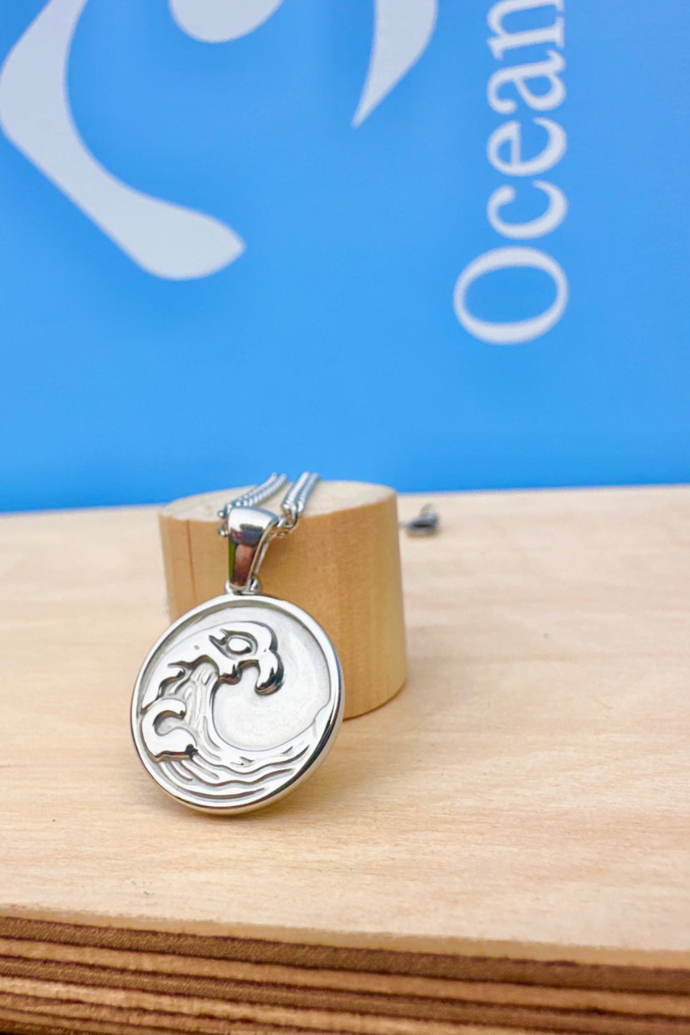 Wave Silver Pendant Necklace