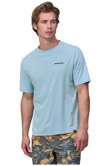 Patagonia Men's Cap Cool Daily Graphic Shirt - Waters Boardshort Logo: Chilled Blue