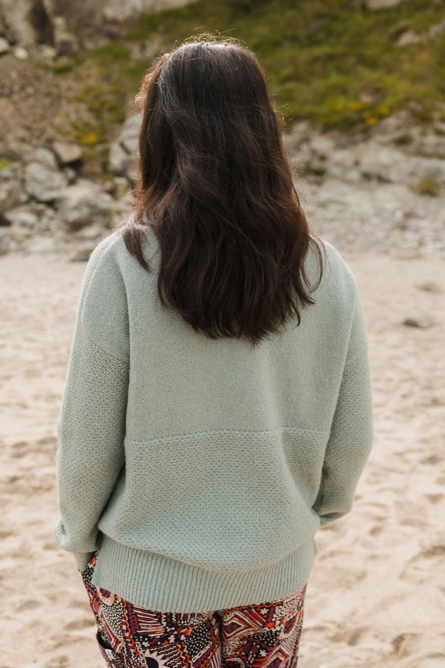 Passenger Cove Recycled Knitted Jumper Pistachio