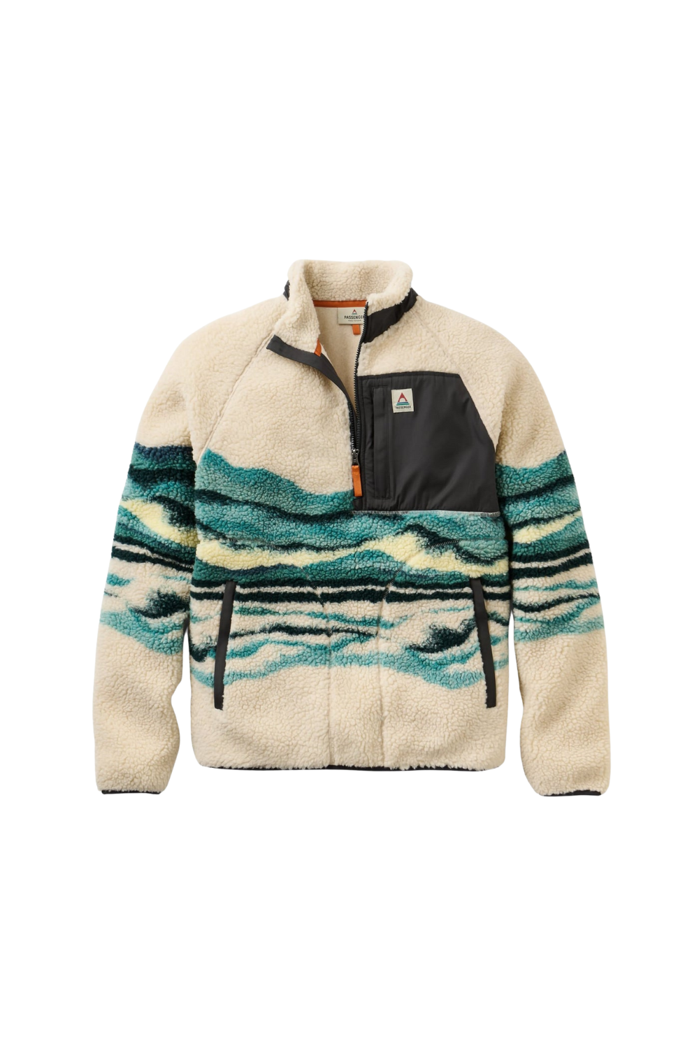 Multicoloured fleece pullover