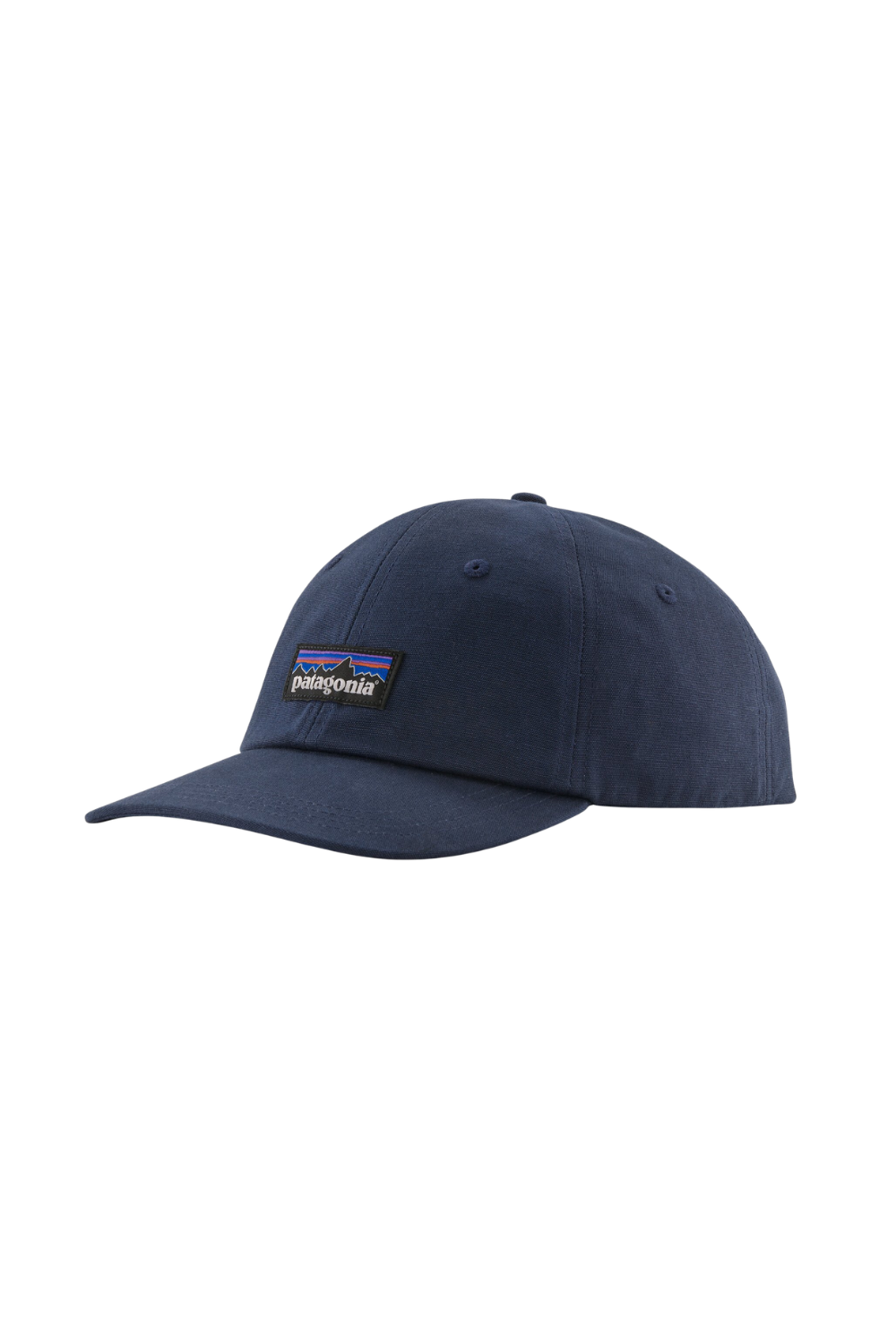 Navy blue cap with Patagonia logo on a white background