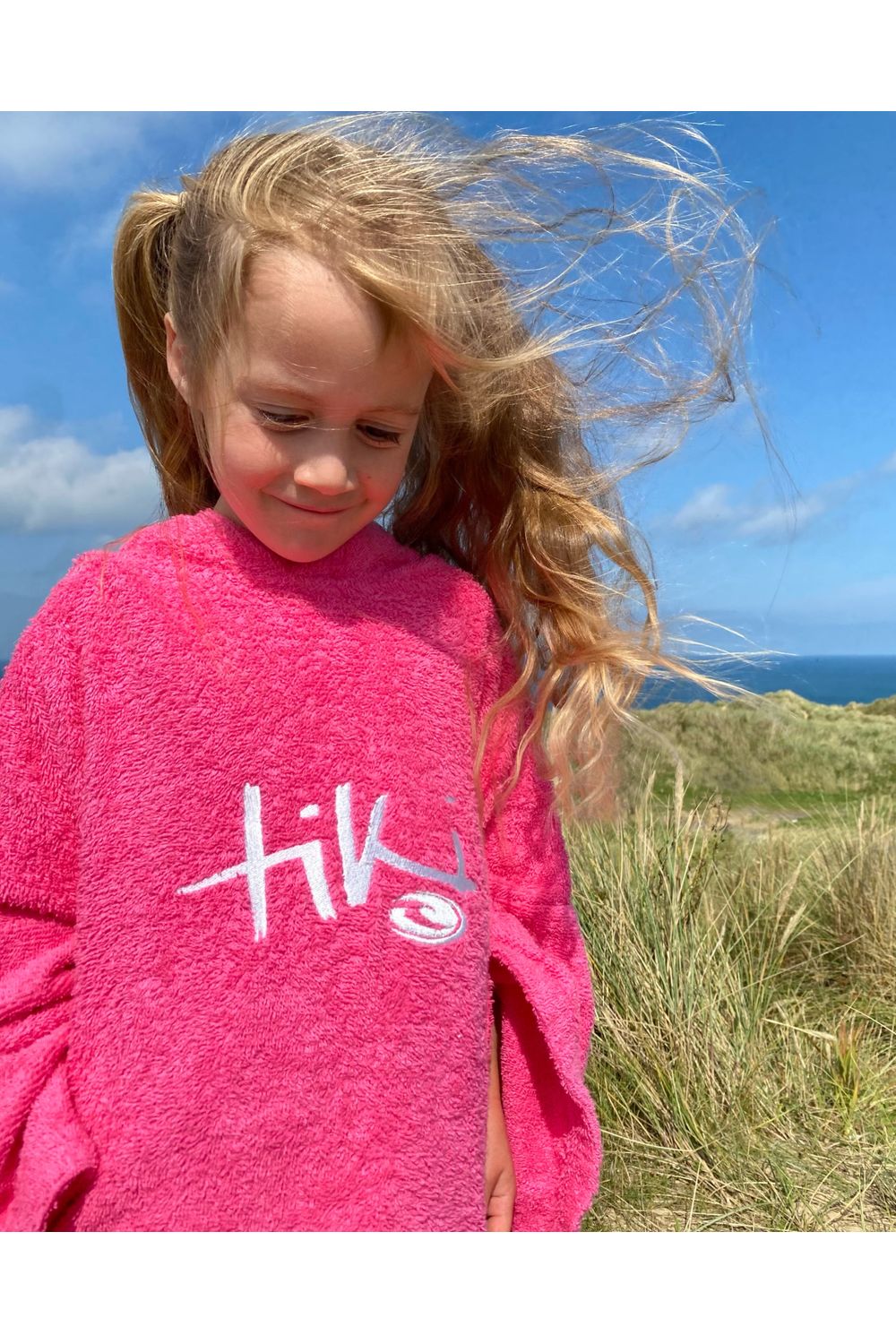 Tiki Junior Hooded Change Robe Pink