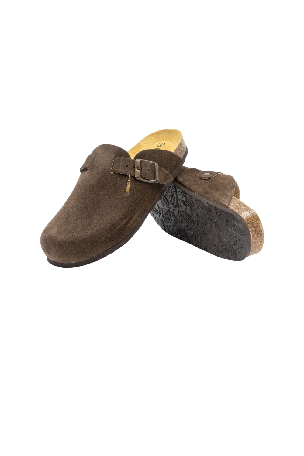 Dark brown Plakton clog in suede