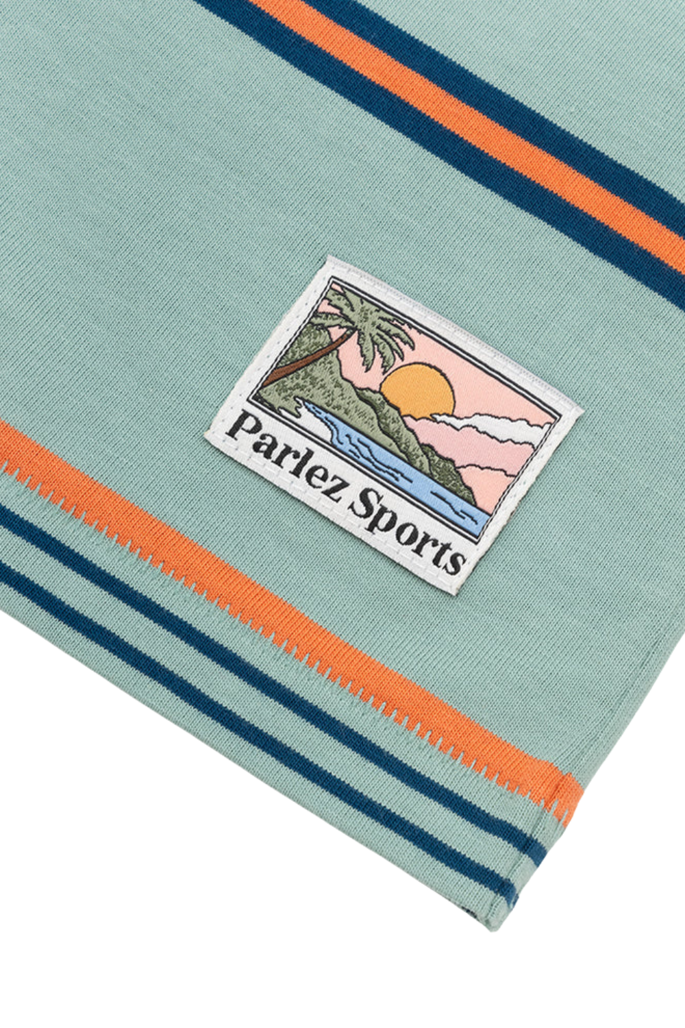 Parlez Calm Mens Yarn Dyed Stripe T-Shirt Mineral