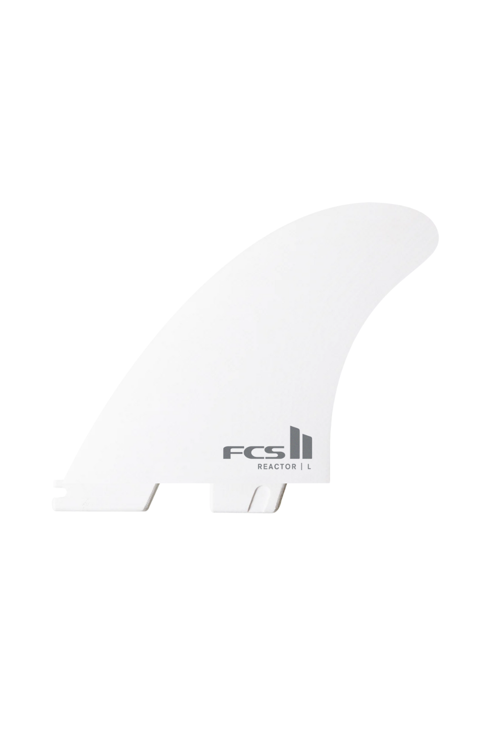 FCS II Reactor PC White Edition Large Tri Surfboard Fin Set White