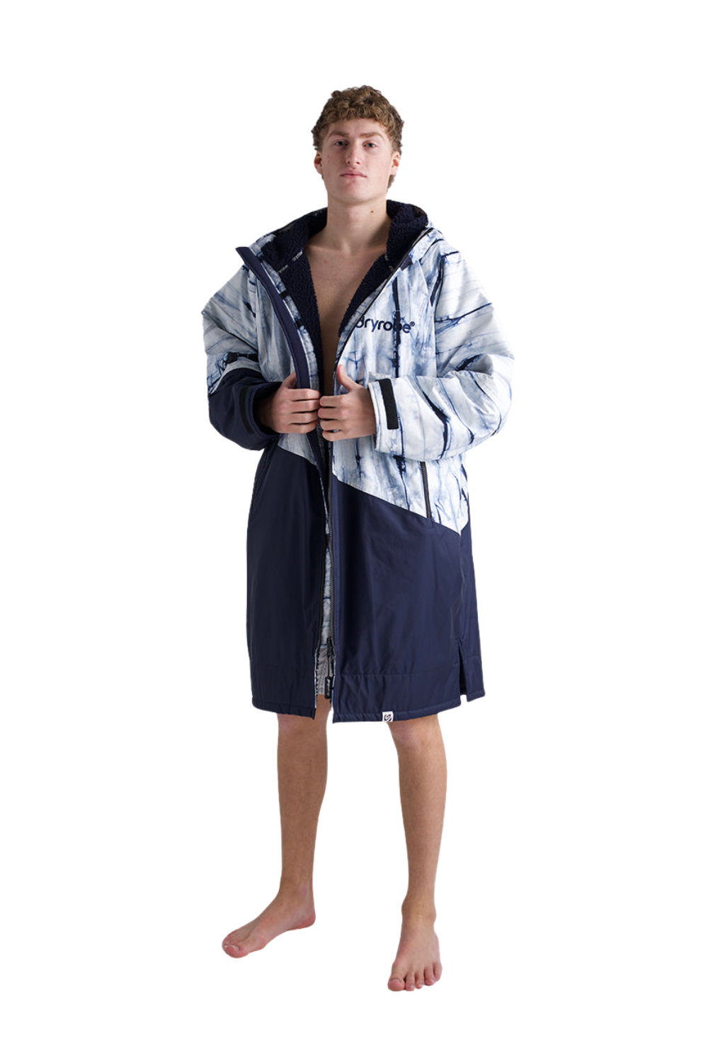 Dryrobe Advance Adults Long Sleeve Changing Robe Batik/Blue