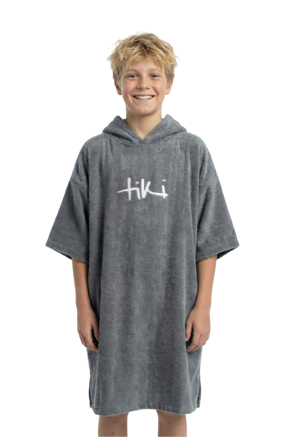 Tiki Junior Hooded Change Robe Grey