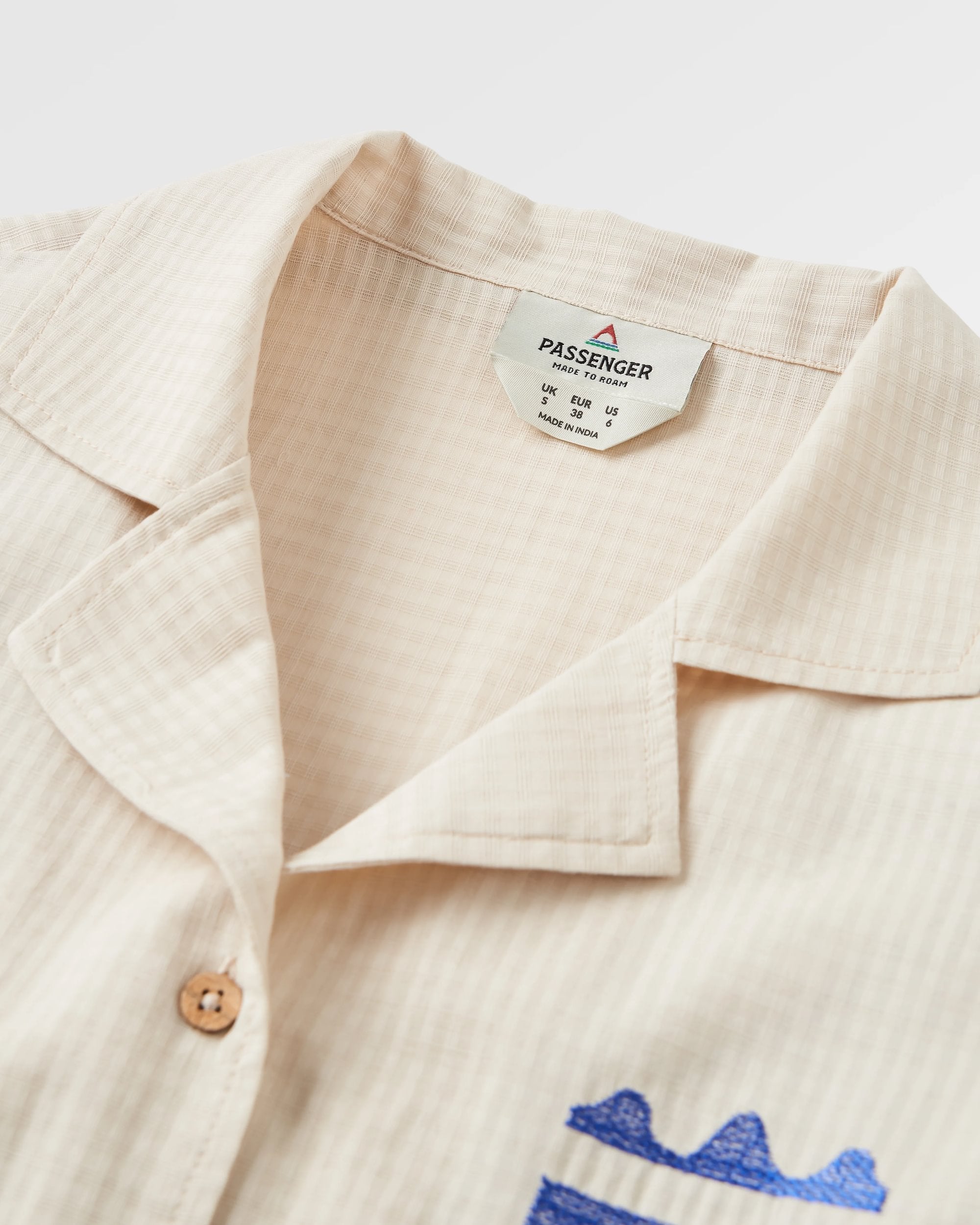 Passenger Arden Organic Cotton Short Sleeve Shirt Vintage White