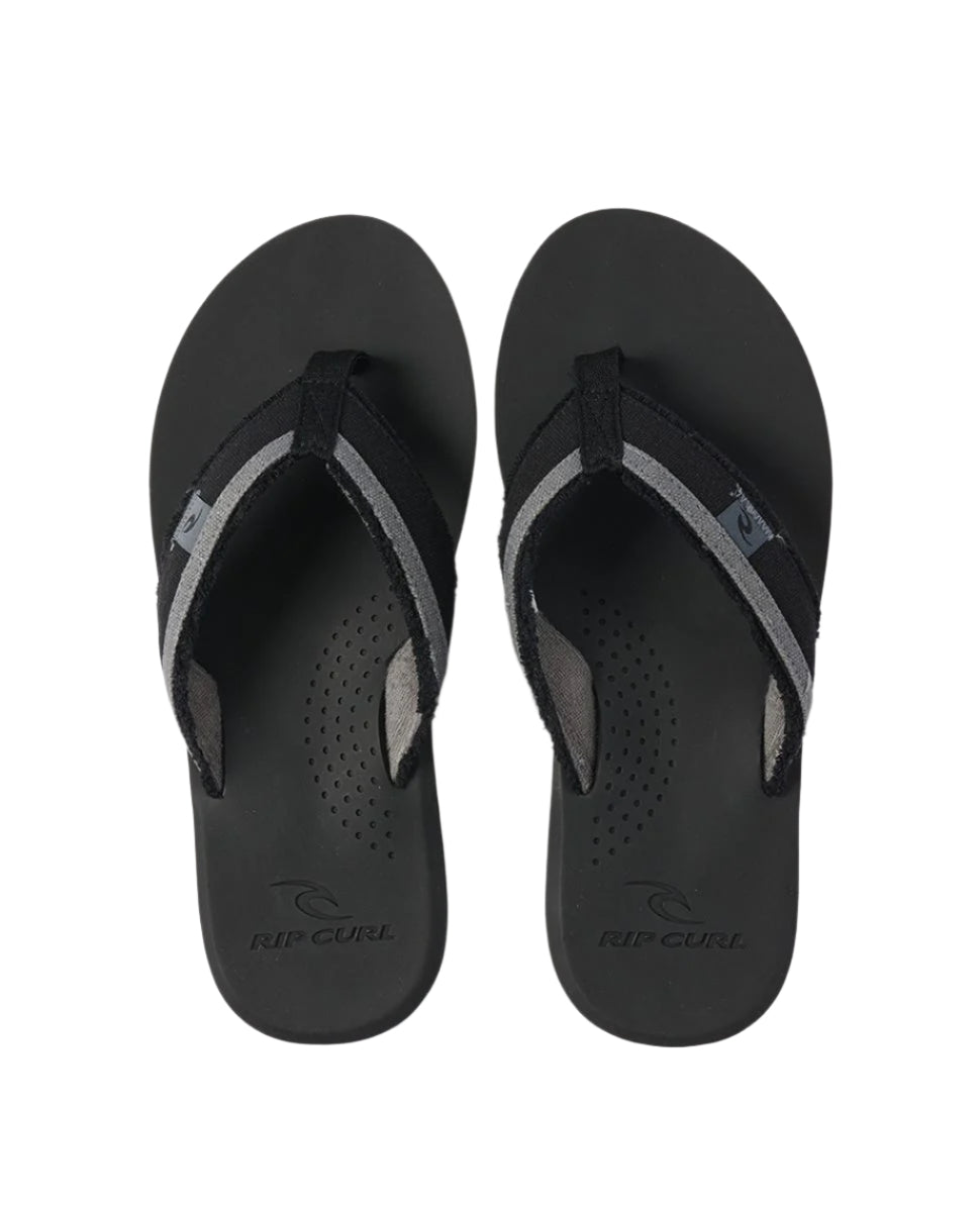 Rip Curl Reactor Open Toe Flip Flop Black