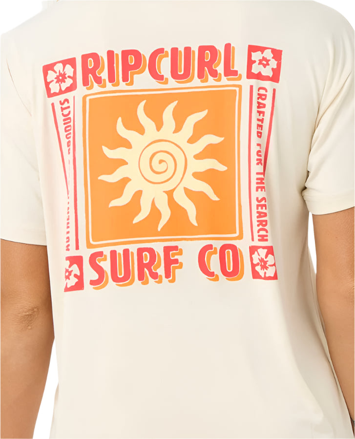 Rip Curl Cala Vadella Surflite Crop Short Sleeve Bone
