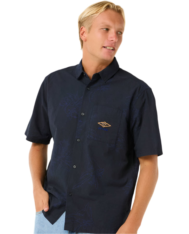 Rip Curl Raw Energy Short Sleeve Shirt Washed Black