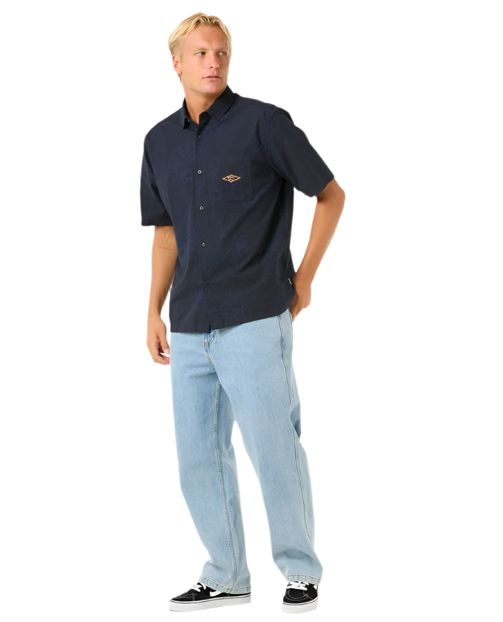 Rip Curl Raw Energy Short Sleeve Shirt Washed Black