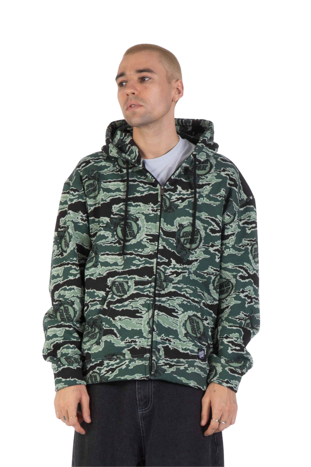 Santa Cruz Cooper Mens Full Zip Hoodie Fuse Camo