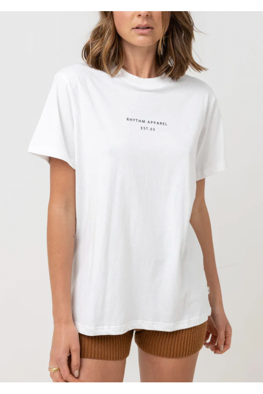 Rhythm Classic Boyfriend T-Shirt White