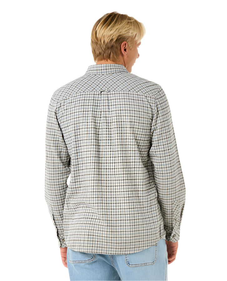 Rip Curl Classic Surf Checked In Flannel Shirt Blue Stone