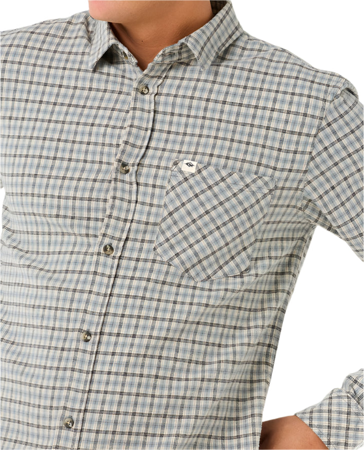 Rip Curl Classic Surf Checked In Flannel Shirt Blue Stone