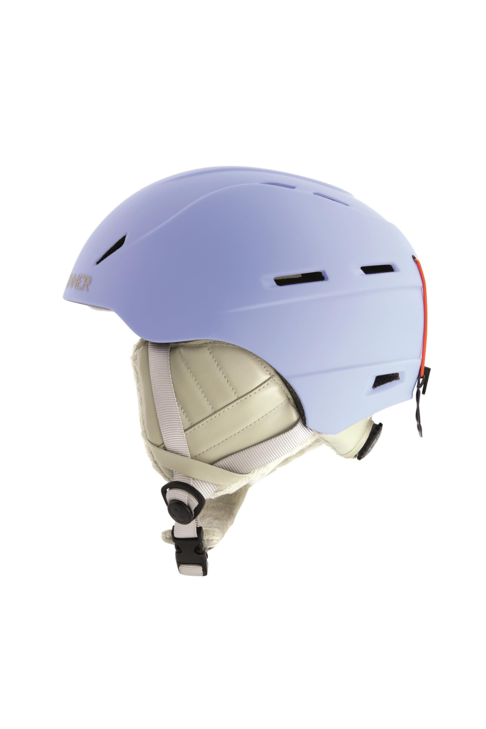 Light blue snow helmet