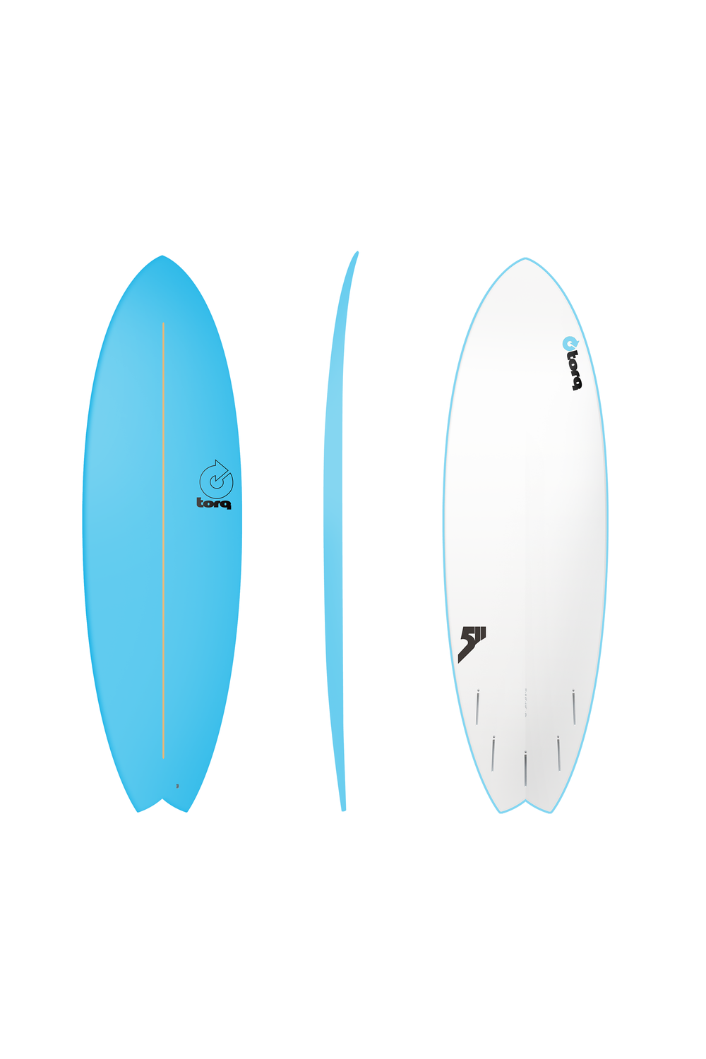 Torq Soft Deck Mod Fish Surfboard in Blue