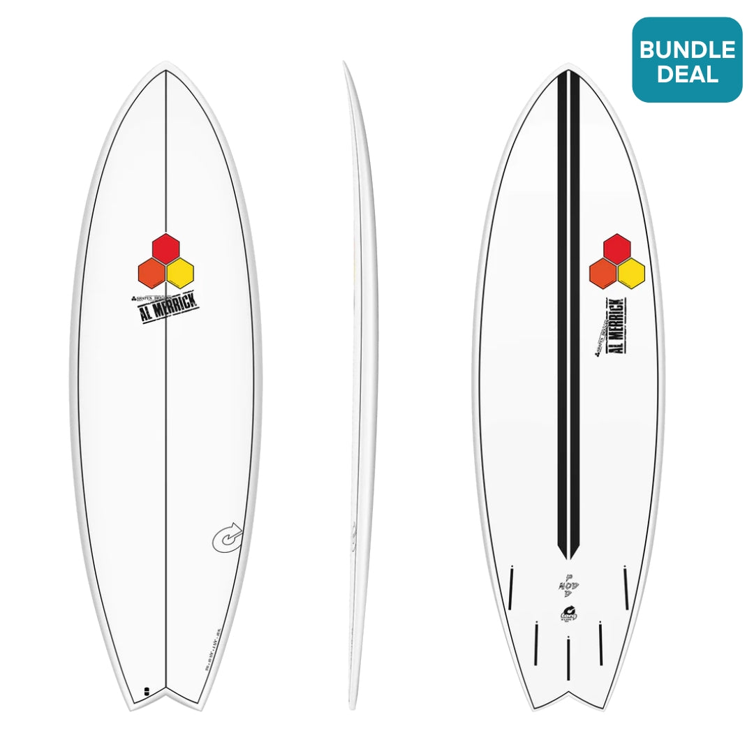 Torq X-lite Channel Islands Podmod White + Pinline Surfboard