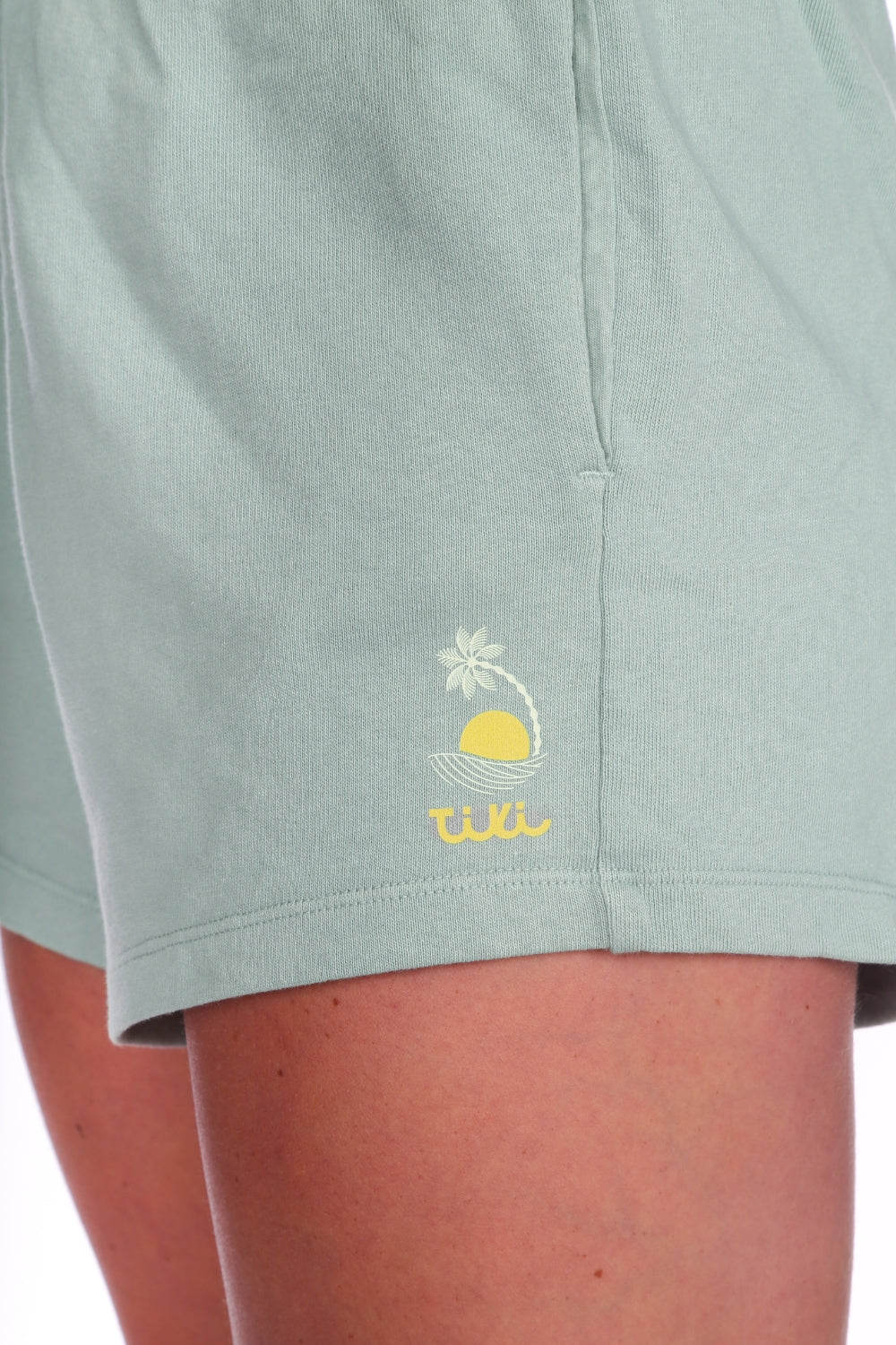 Tiki Palm Shorts Washed Green