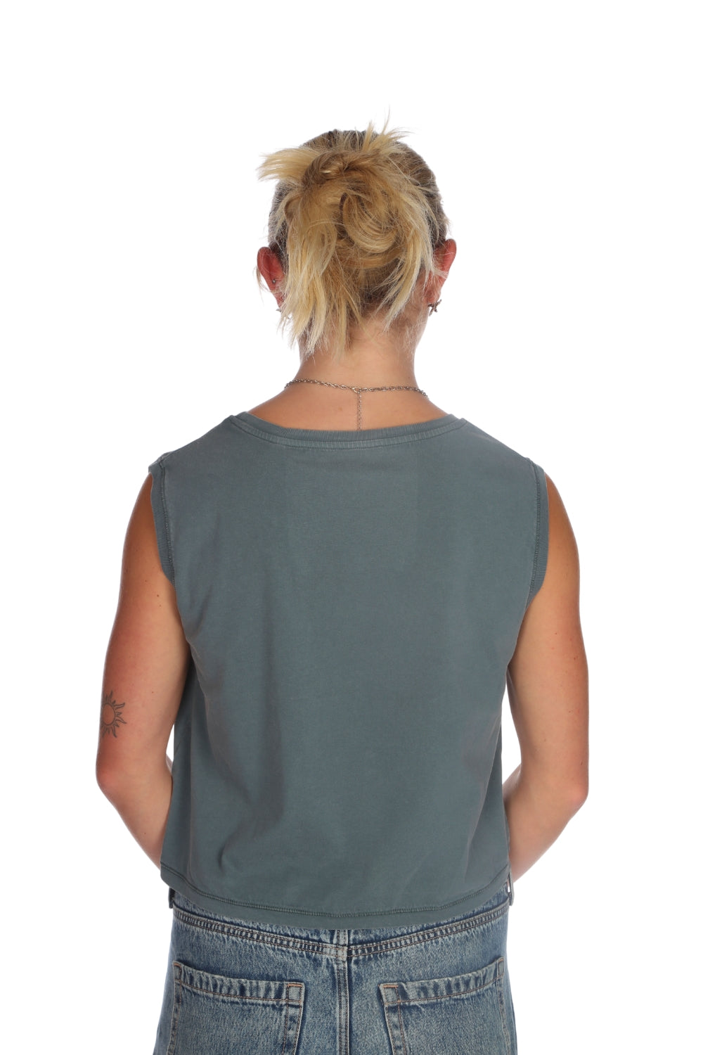 Tiki Palm Vest Washed Grey