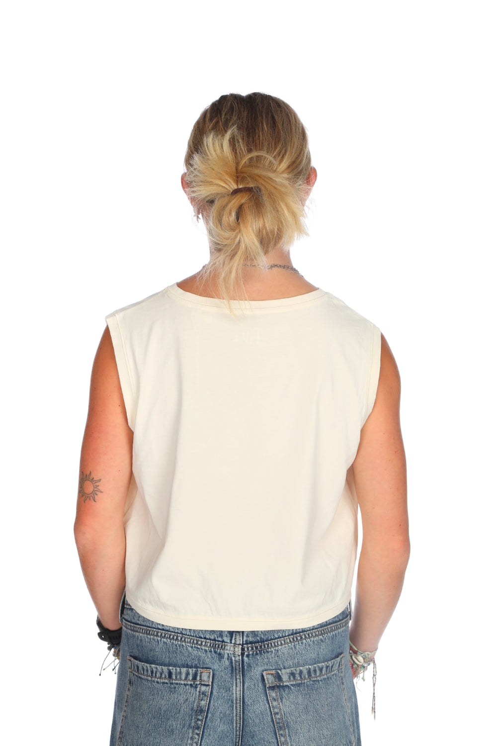 Tiki Shells Vest Washed Ivory