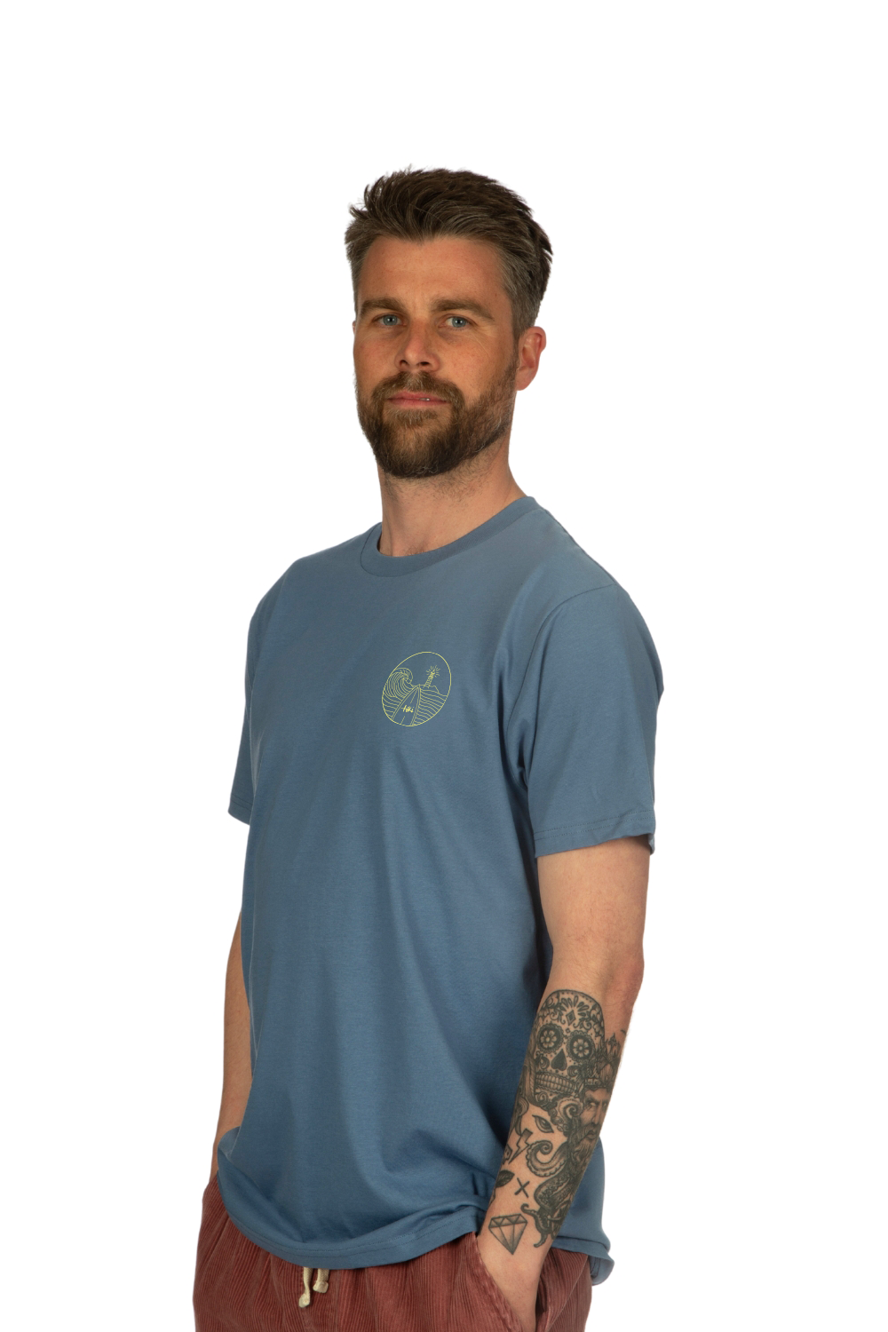 Tiki St Ives T-Shirt Faded Denim