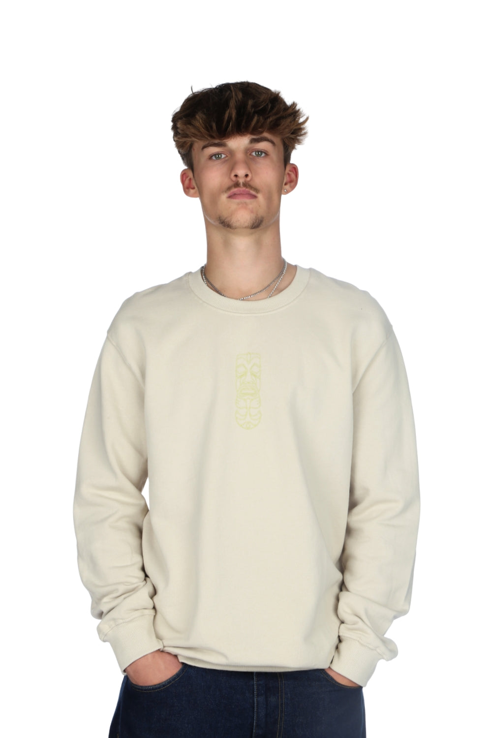 Tiki Two Faced Crew Bone