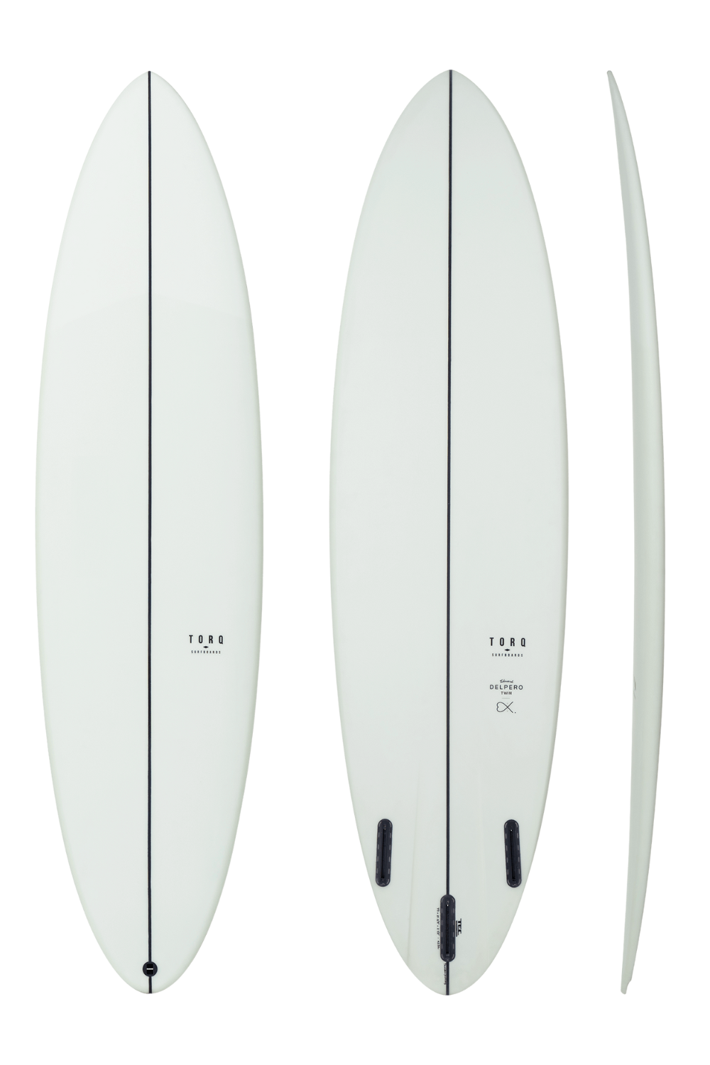 Torq Tec Delpero Twin Surfboard Clear