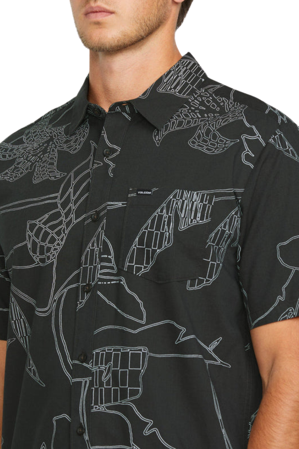 Volcom Cad Floral Short Sleeve Shirt Stealth