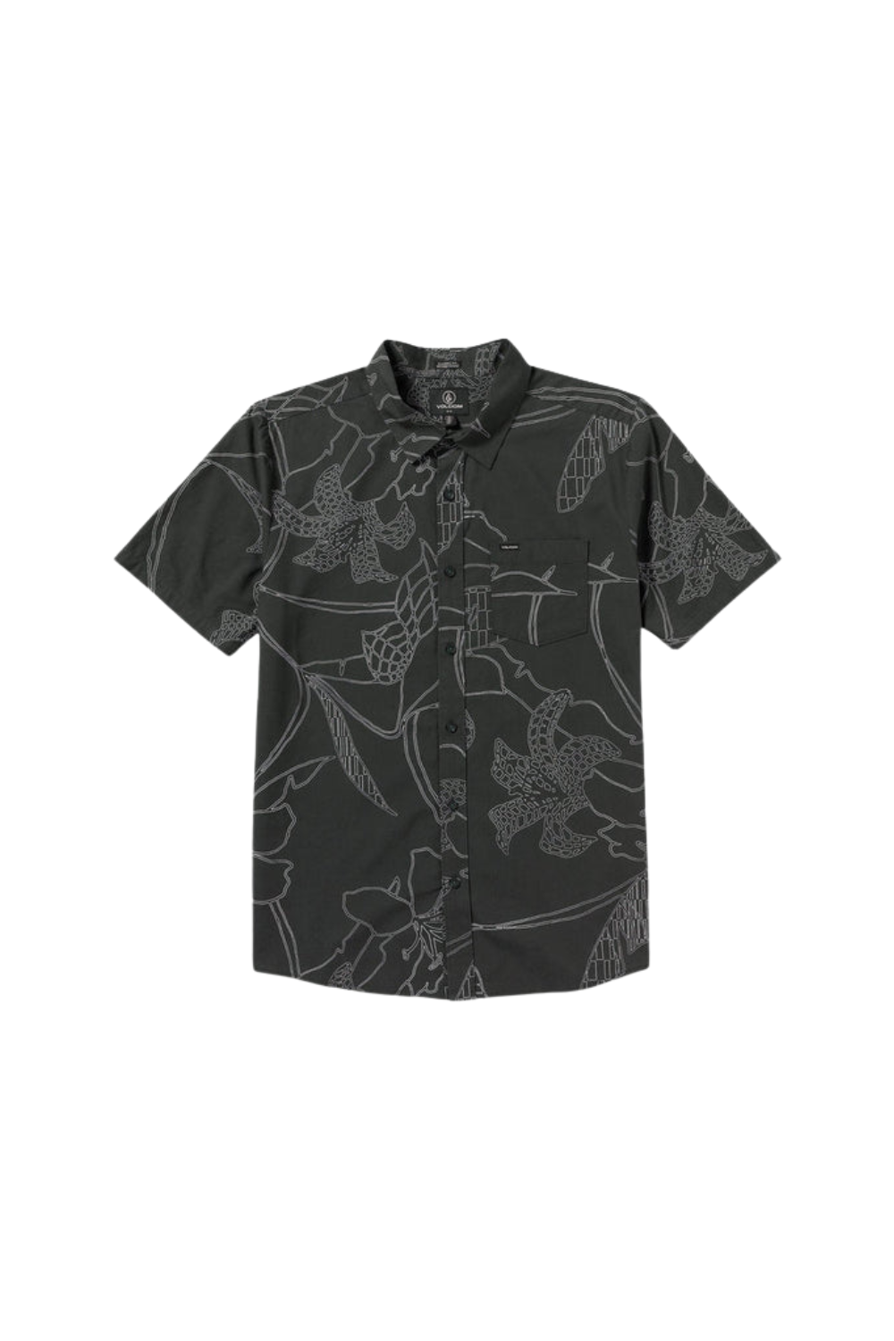 Volcom Cad Floral Short Sleeve Shirt Stealth