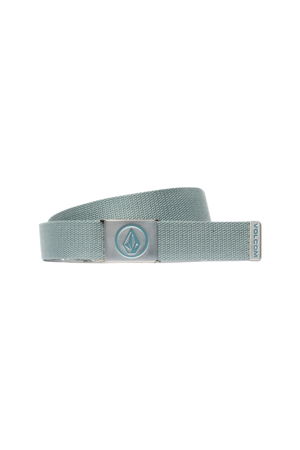 Gray belt with a logo on a white background