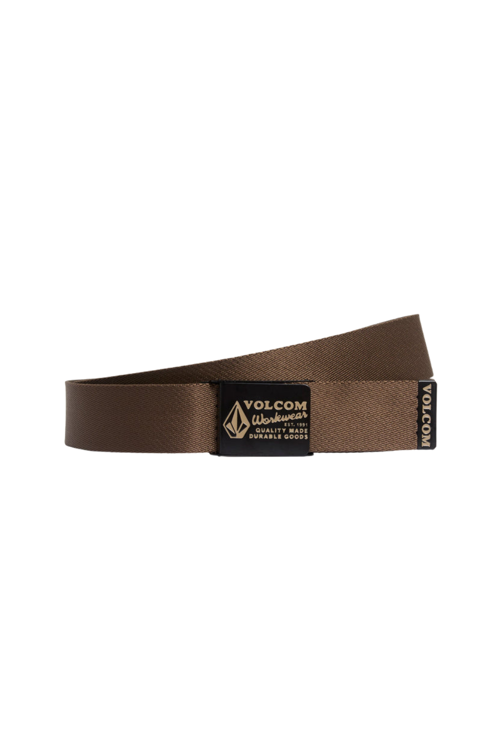 A Volcom Workwear belt in brown