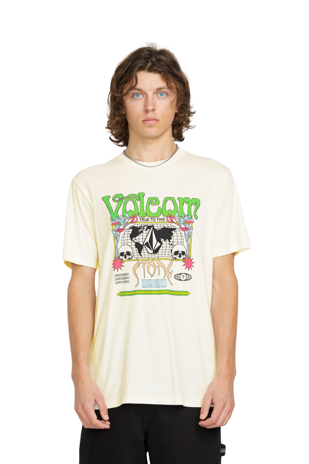 Volcom Worldly Short Sleeve T-Shirt Off White
