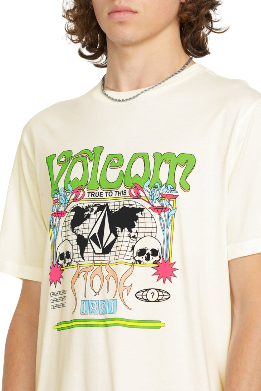 Volcom Worldly Short Sleeve T-Shirt Off White