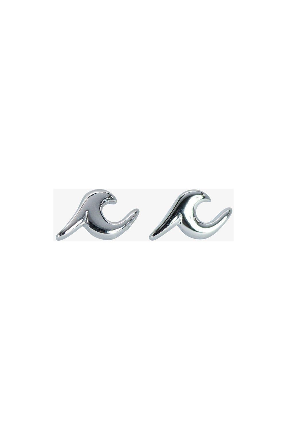 Silver wave stud earrings sale