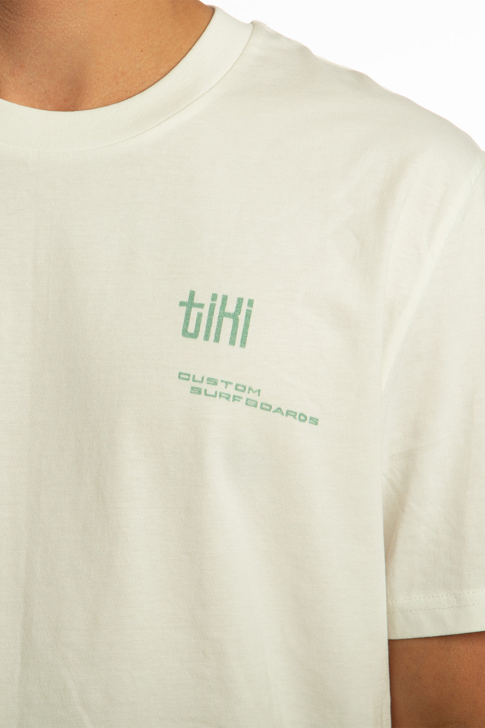 Tiki Twin Parrot Short Sleeve T-Shirt Off White