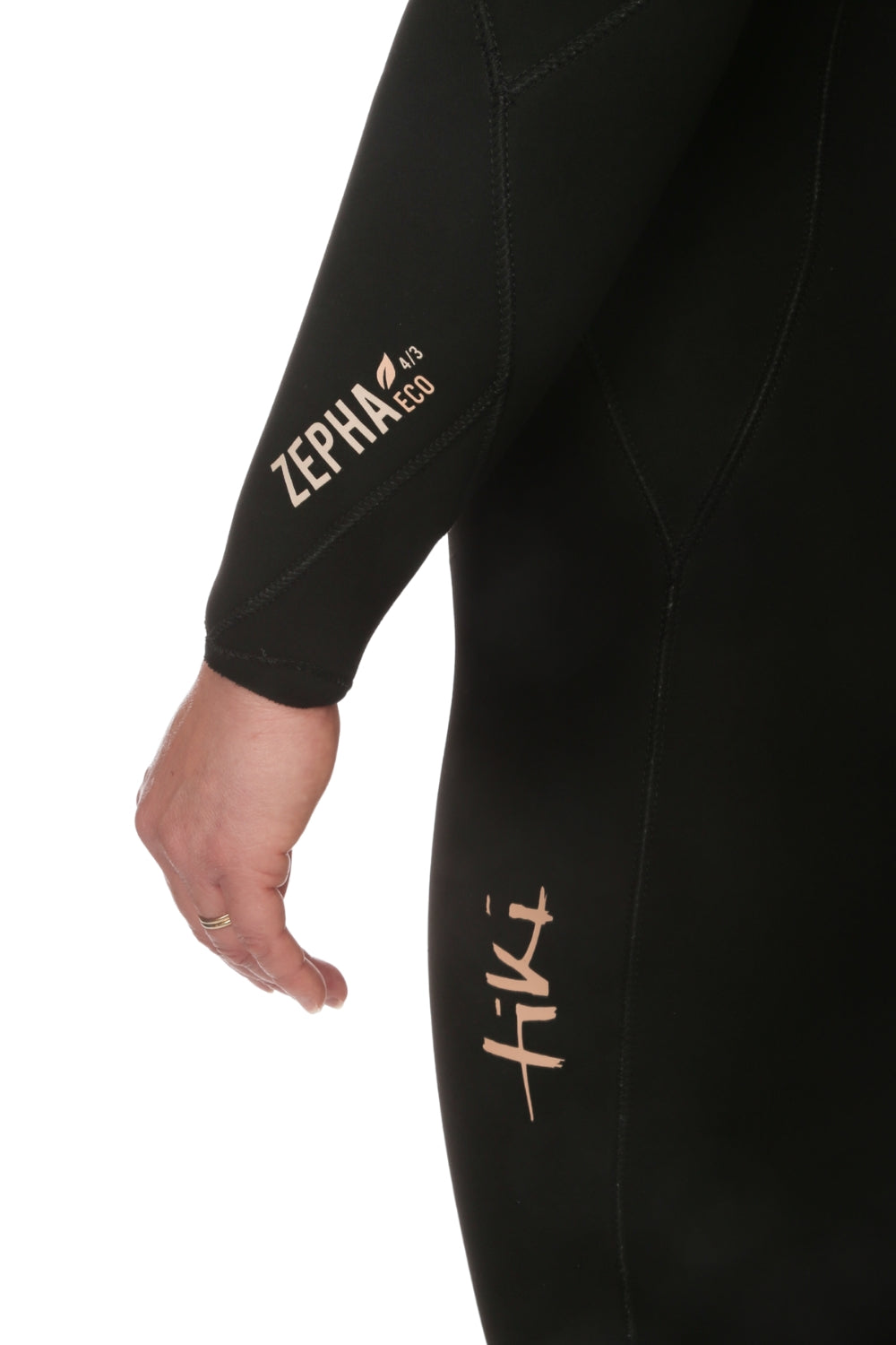 Tiki Zepha Eco 4/3 Womens Yulex Chest Zip Wetsuit Black