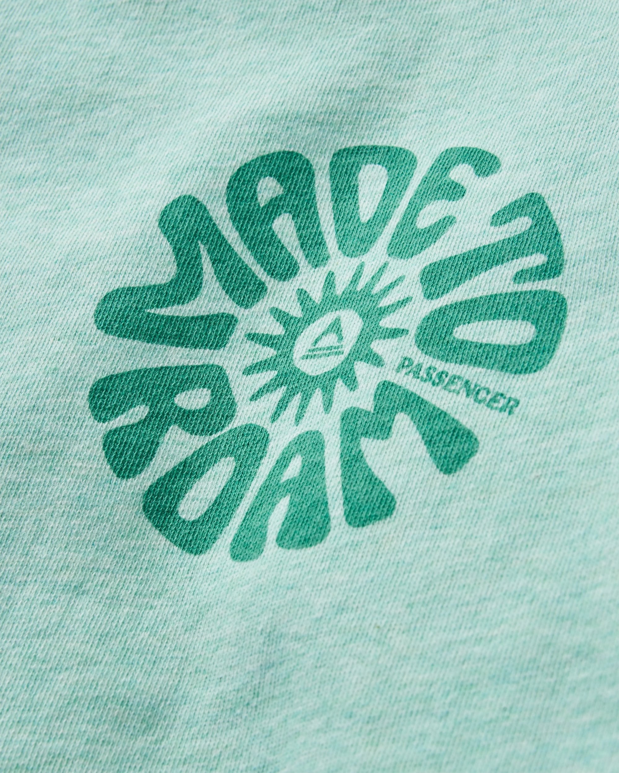 Passenger Fade Organic Cotton Sweatshirt Aqua Marl