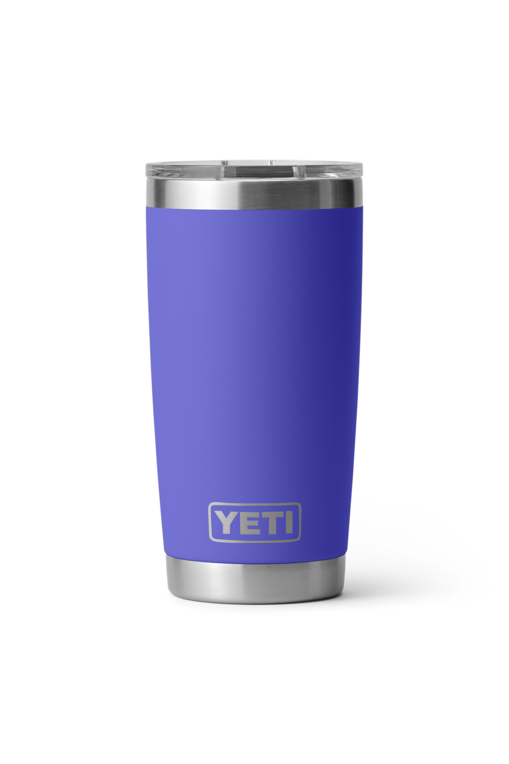Purple YETI 20 oz tumbler on a white background