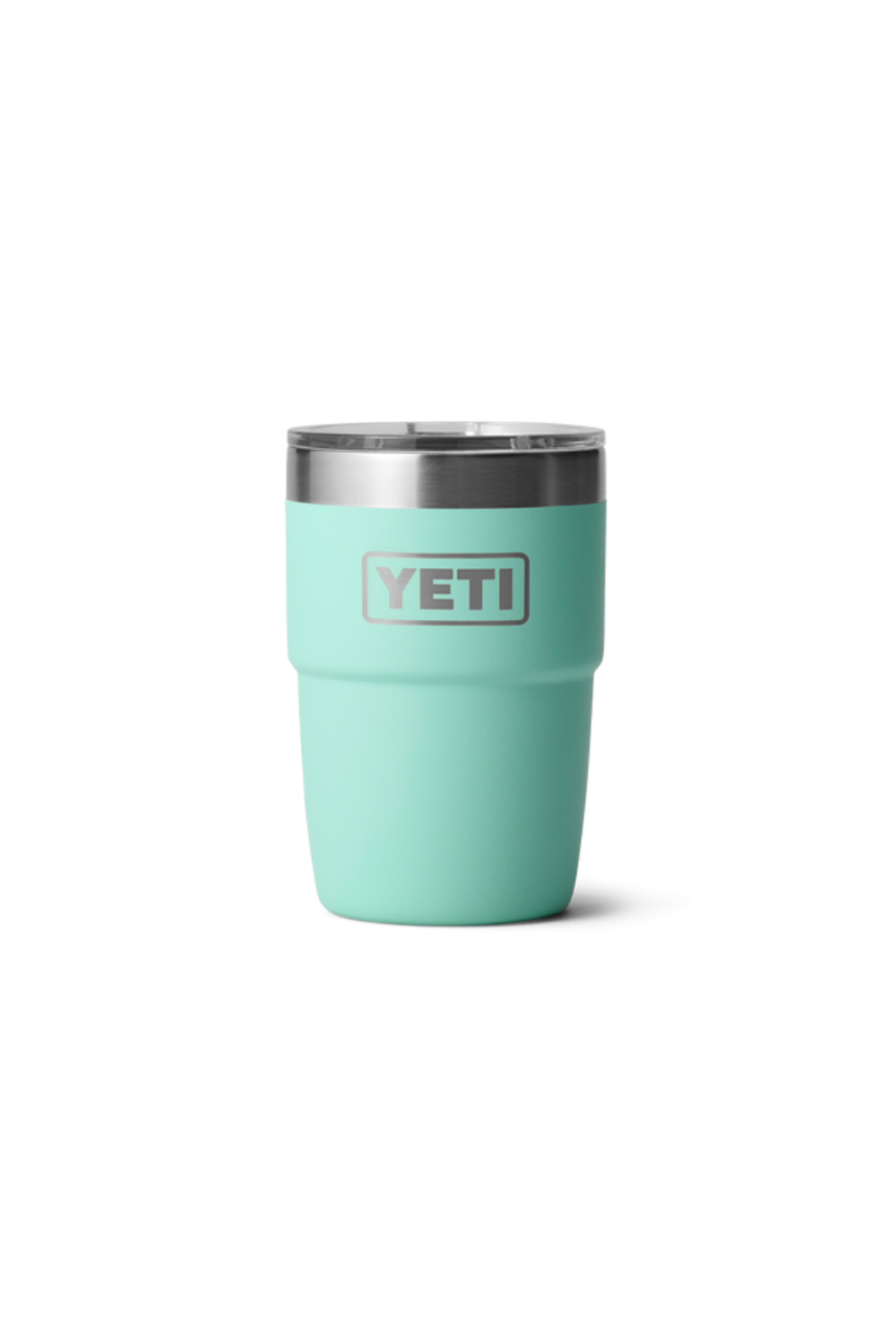 Turquoise Yeti mug on a white background