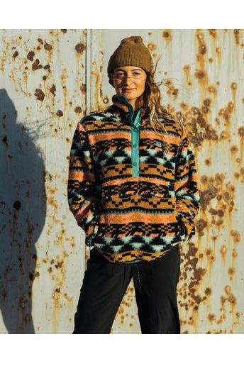 Billabong Switchback Pullover Fleece Black Multi