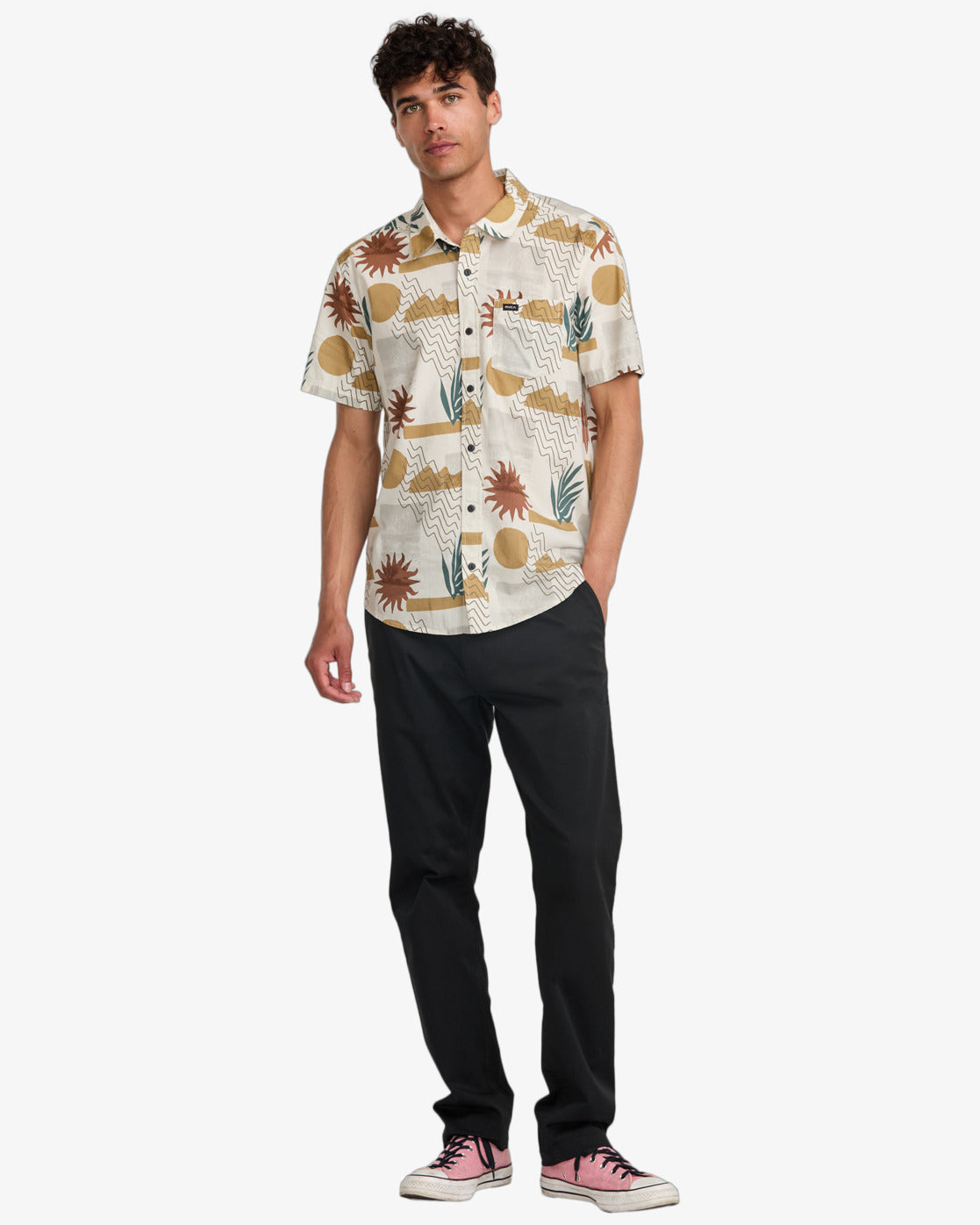 RVCA Anytime Short Sleeve Shirt Natural