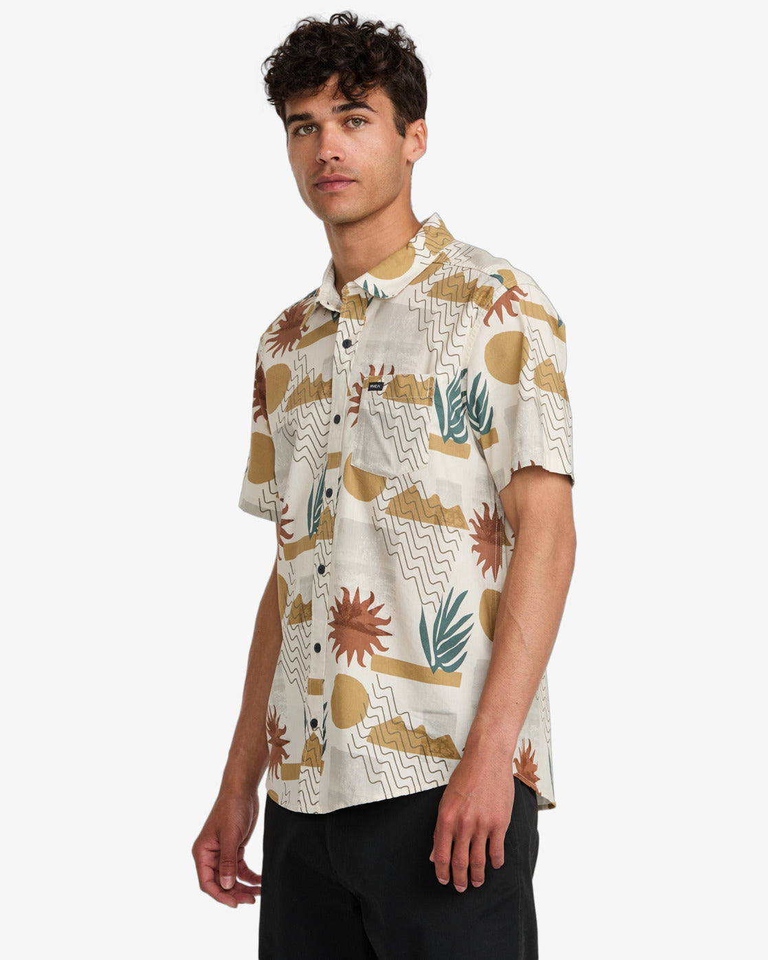 RVCA Anytime Short Sleeve Shirt Natural