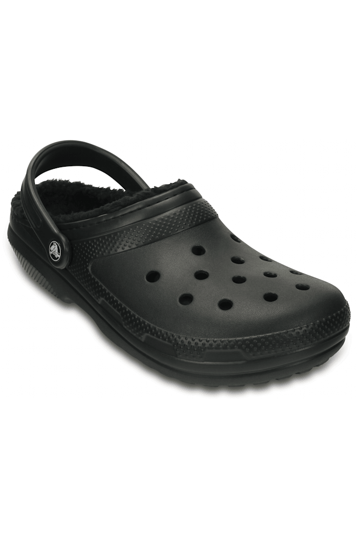 Black outlet lined crocs