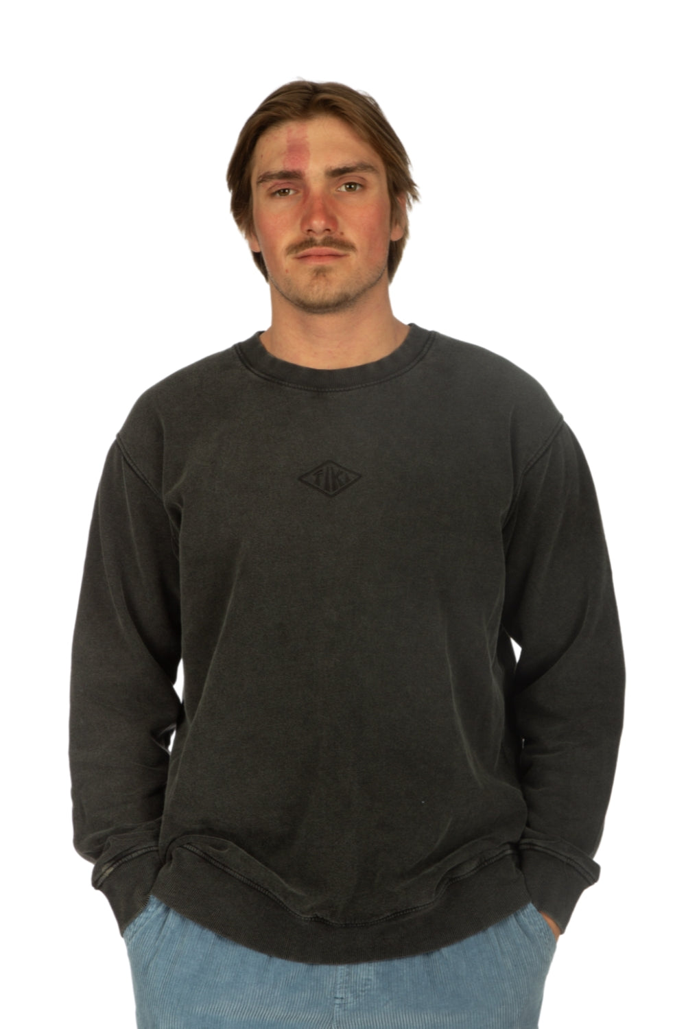 Tiki Diamond Crew Grey Wash