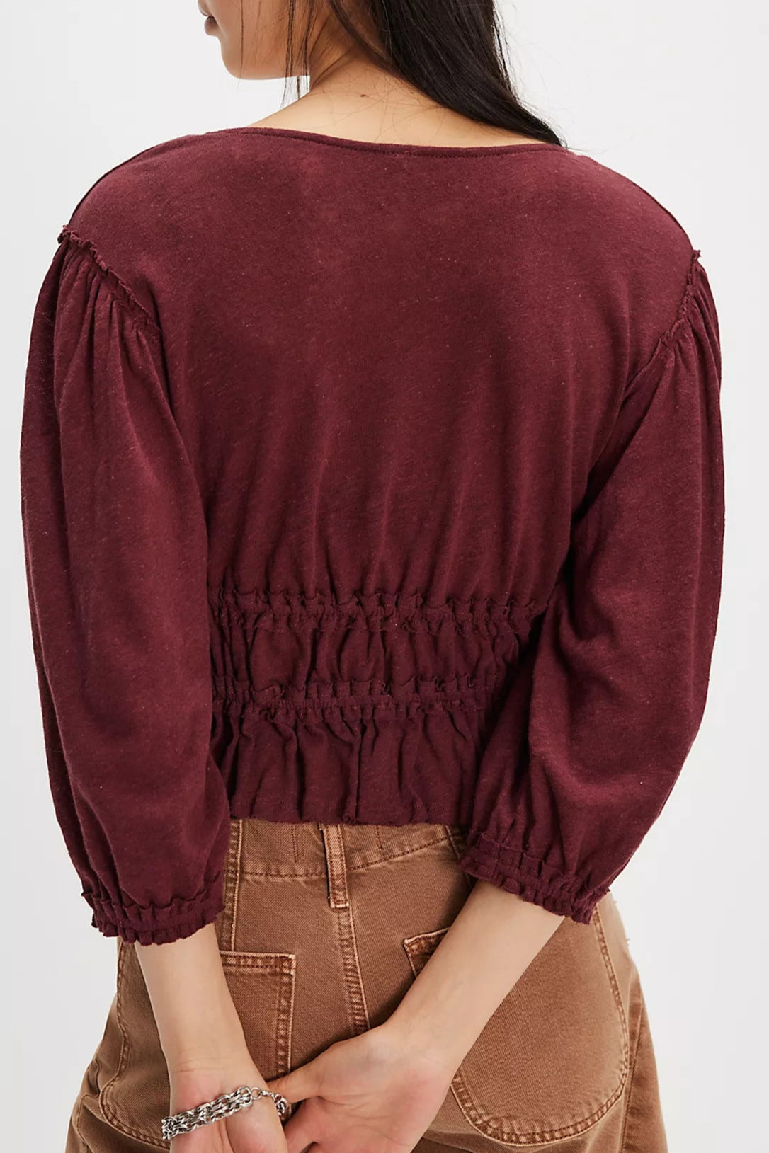 Free people Lets Go Blouse Red
