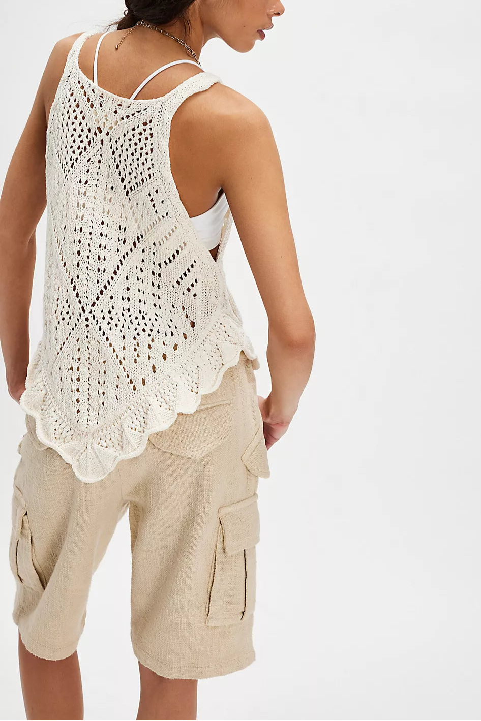 Free People Sea Song Tank Ivory