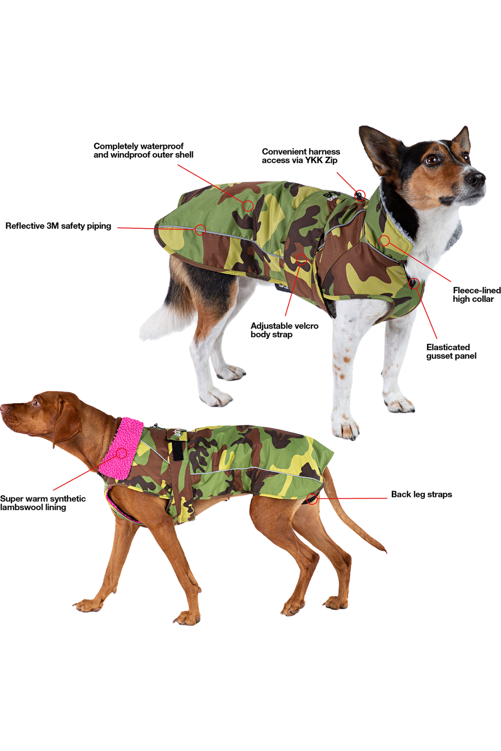 Dryrobe Dog Camouflage Pink