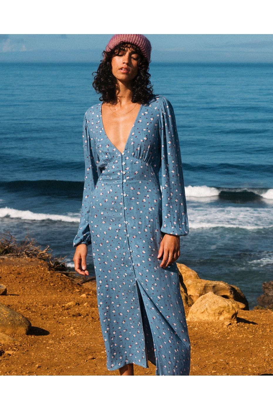 Billabong Cool Night Blue Shadow Dress Blue